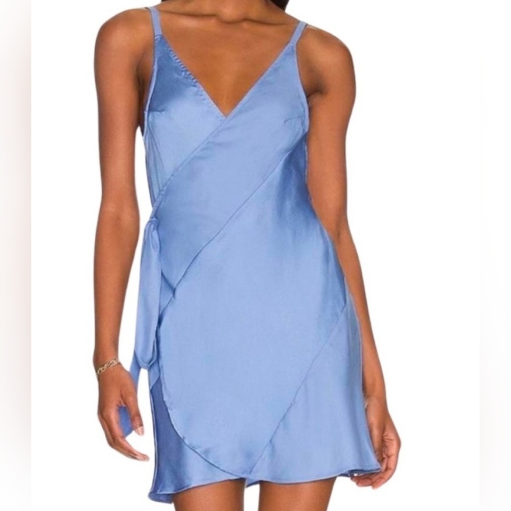 Free People- Like Me Or Love Me Wrap Mini Slip Dress